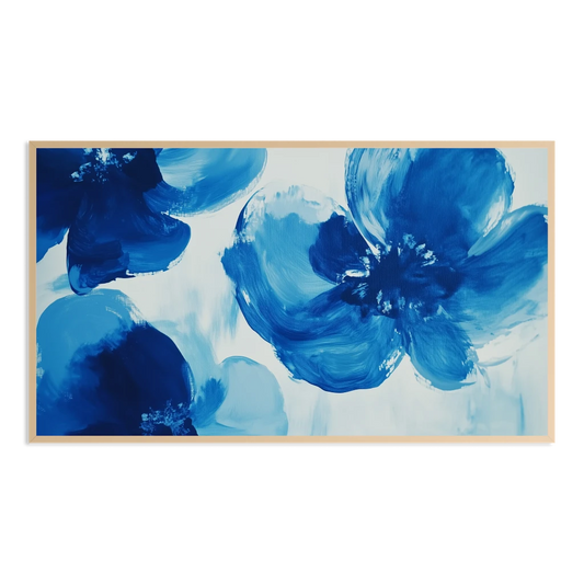 abstract monochromatic scandinavian paint strokes Samsung Frame TV Art