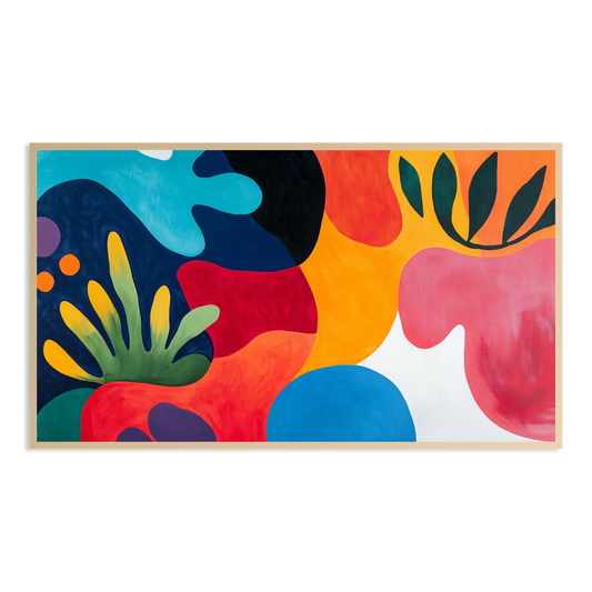 Bright scandinavian botanical shapes Samsung Frame TV Art