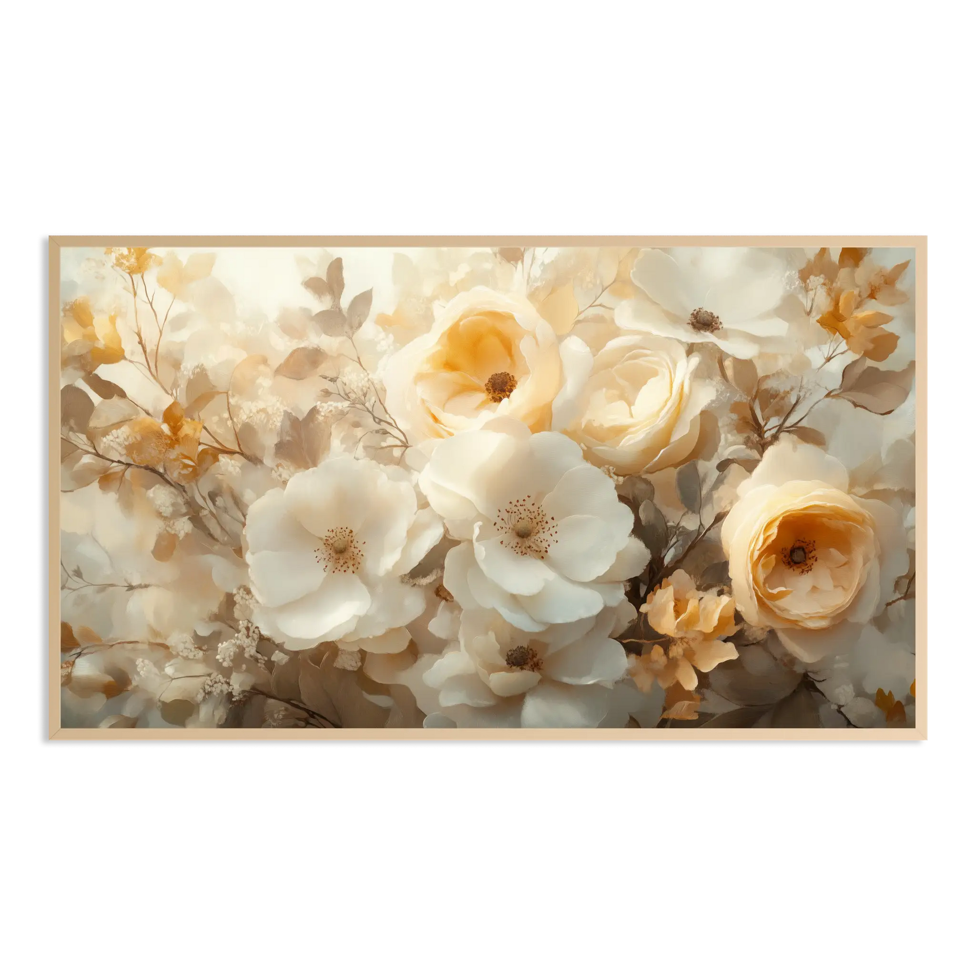 soft dreamy baroque style floral bouquet Samsung Frame TV Art