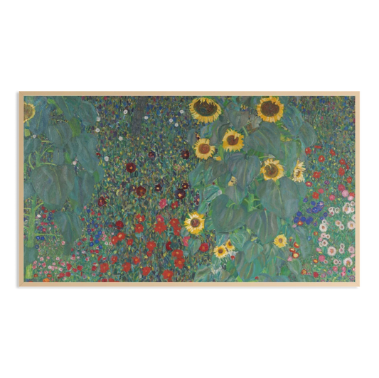 gustav klimt arm garden with sunflowers details Samsung Frame TV Art