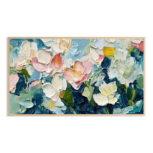 impasto style flower bouquet textured Samsung Frame TV Art