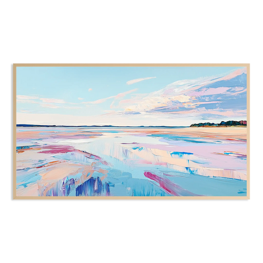 oil paint style impasto pastel beach Samsung Frame TV Art
