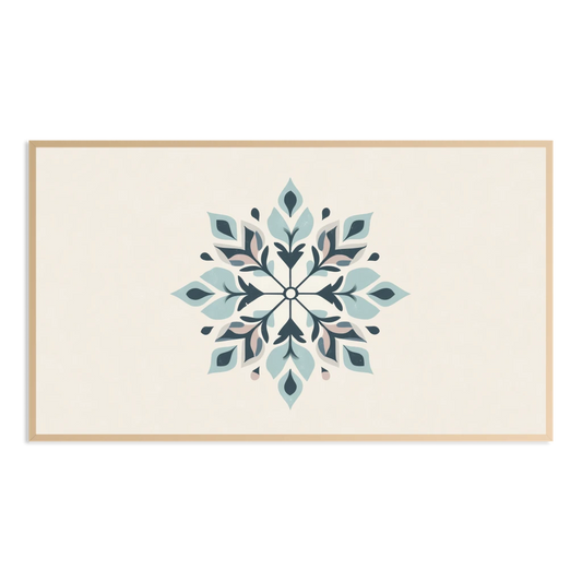 scandinavian snowflake minimal Samsung Frame TV Art