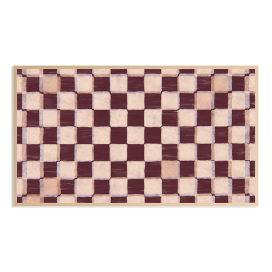 offset layered checkerboard mid century mcm Samsung Frame TV Art