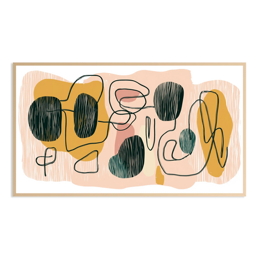 Abstract minimalist line scandinavian shapes Samsung Frame TV Art