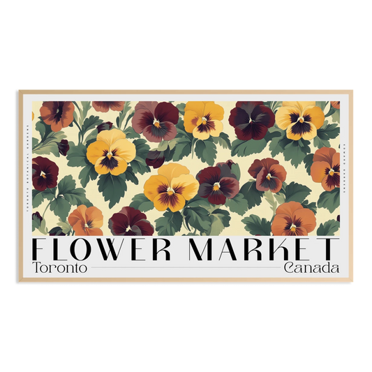 toronto Ontario canada autumn flower market typography poster Samsung Frame TV Art